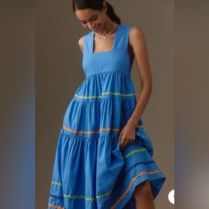 By Anthropologie Sleeves Tiered Babydoll Dress